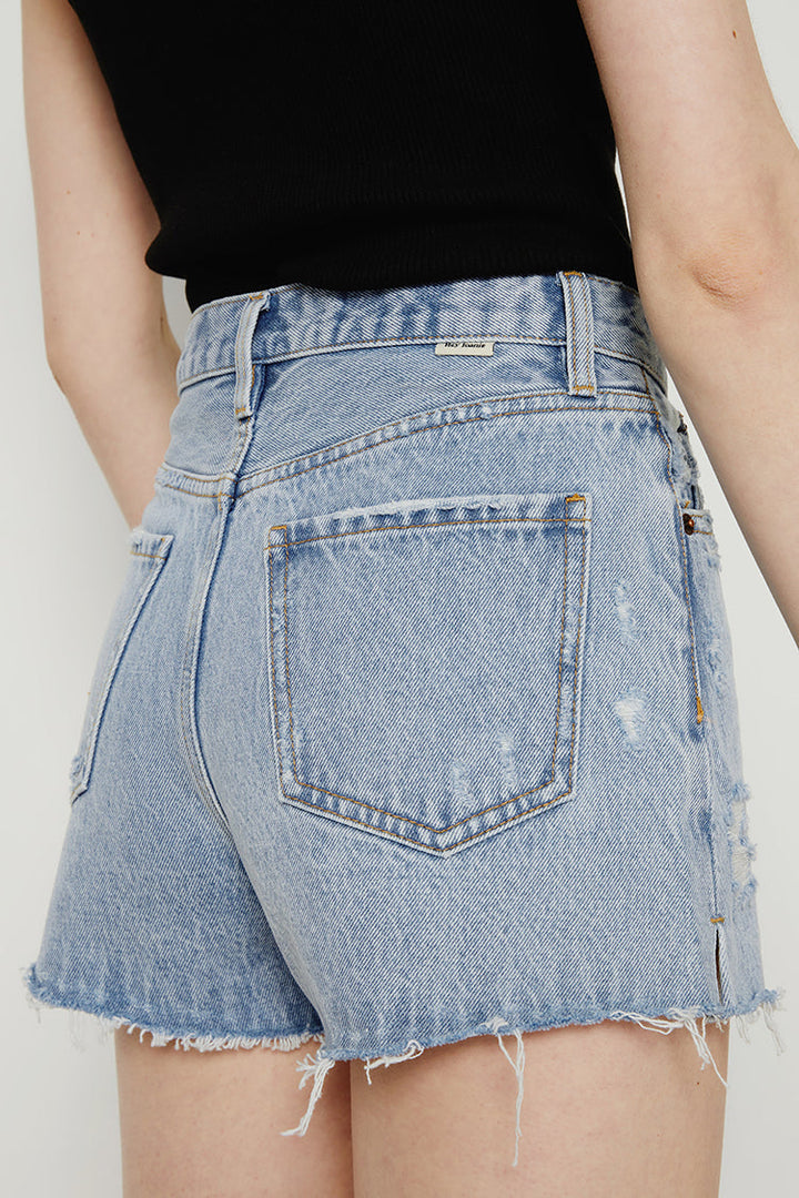 High Rise Denim Shorts