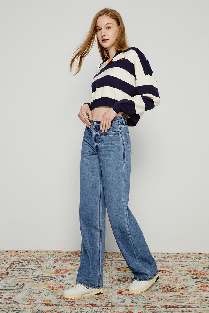 Coney Island Whitefish High Rise Wide Jeans