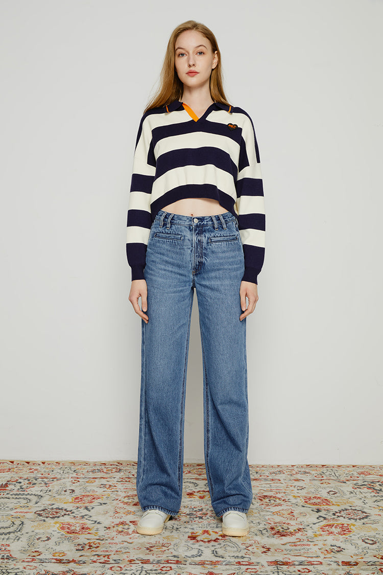 Coney Island Whitefish High Rise Wide Jeans