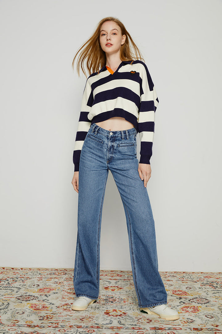Coney Island Whitefish High Rise Wide Jeans