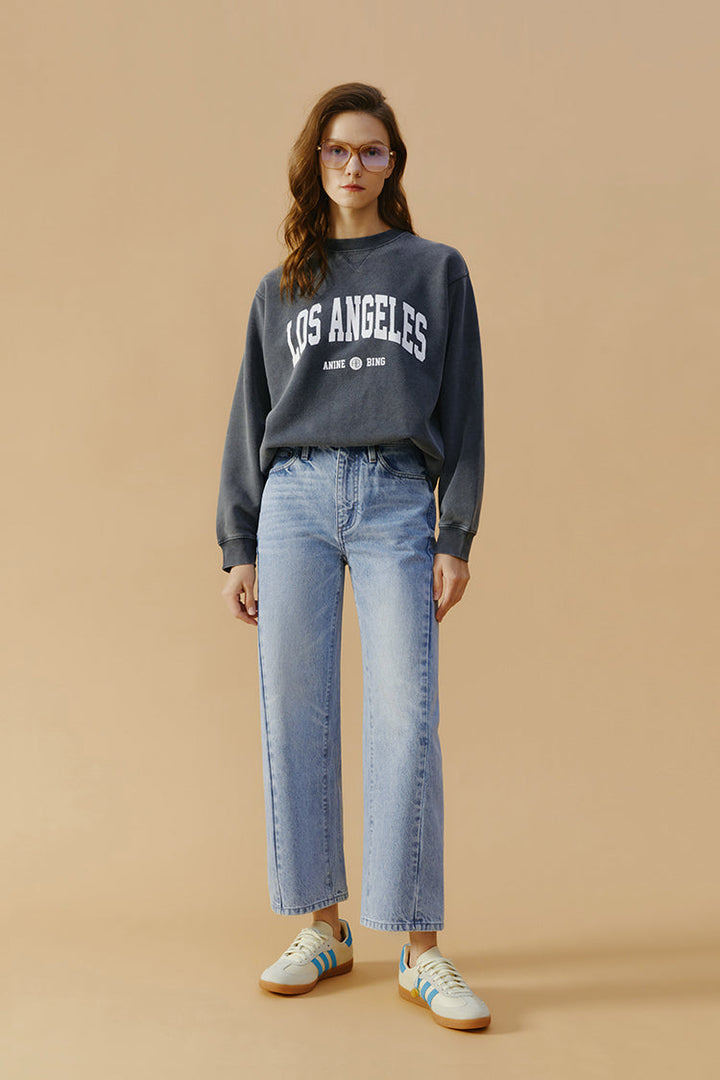 High-Line Straight Cropped Jeans (Turkish Cotton)