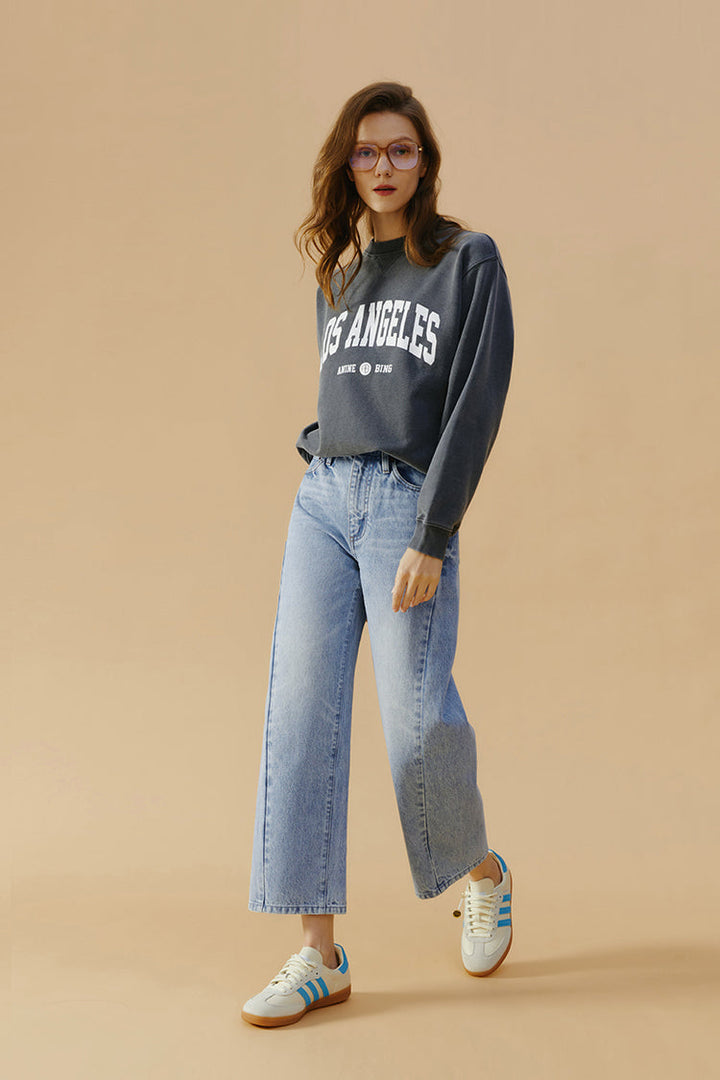 High-Line Straight Cropped Jeans (Turkish Cotton)