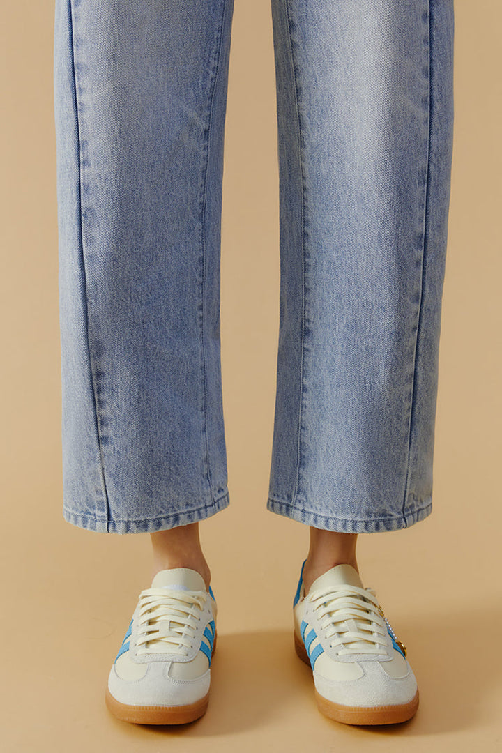 High-Line Straight Cropped Jeans (Turkish Cotton)