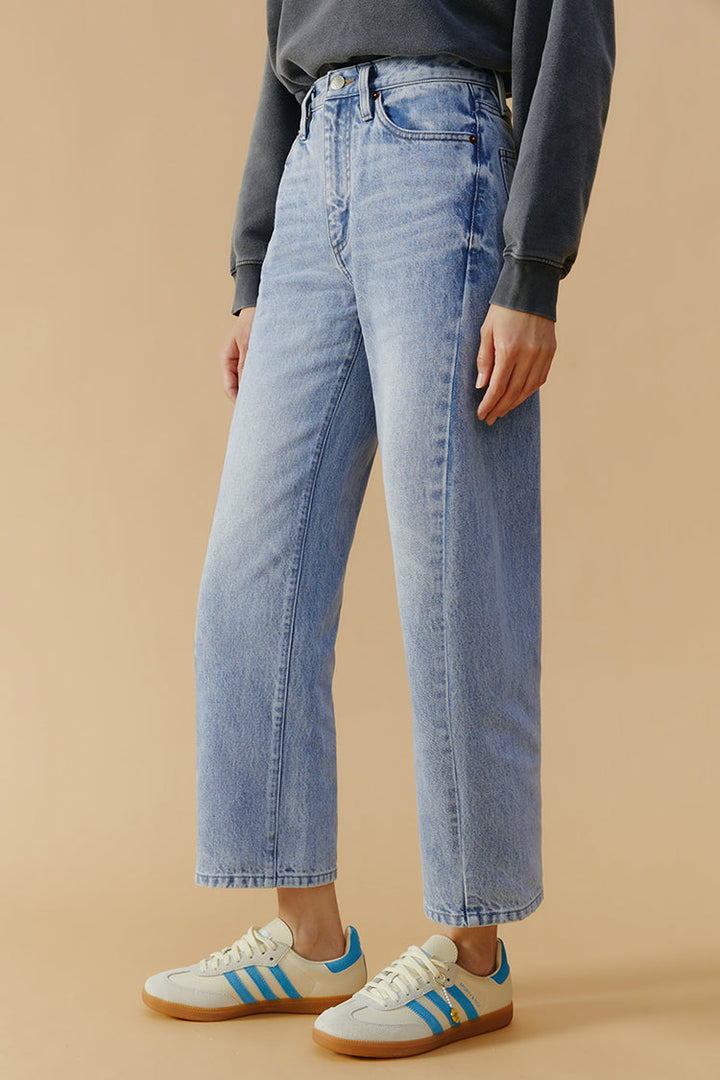 High-Line Straight Cropped Jeans (Turkish Cotton)