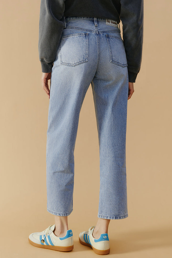 High-Line Straight Cropped Jeans (Turkish Cotton)