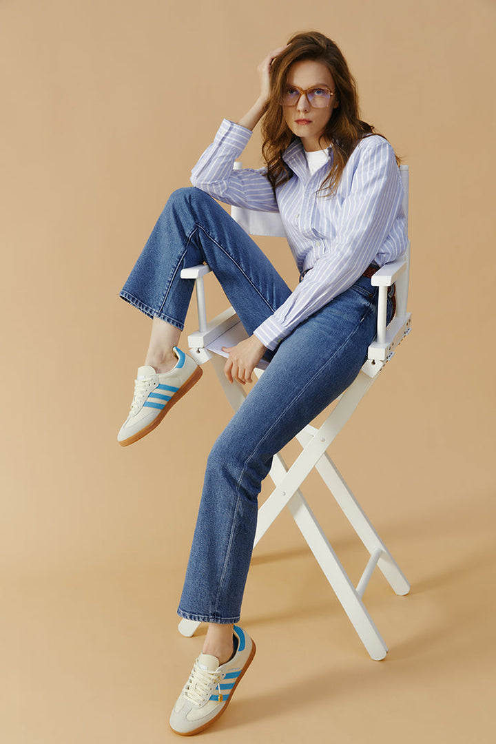 Chelsea High Rise Straight Crop Jeans