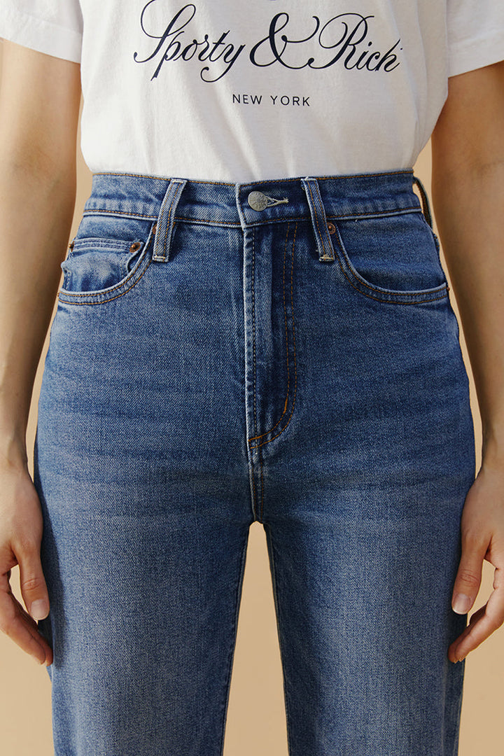 Chelsea High Rise Straight Crop Jeans