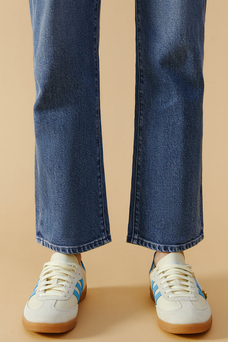 Chelsea High Rise Straight Crop Jeans