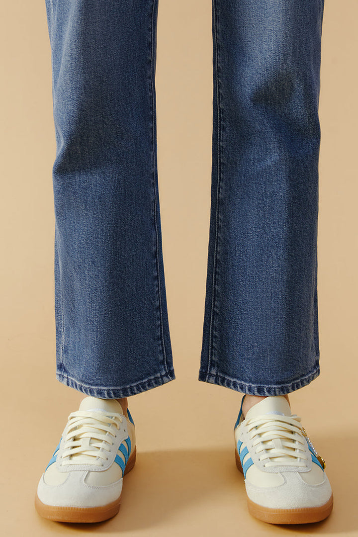 Chelsea High Rise Straight Crop Jeans