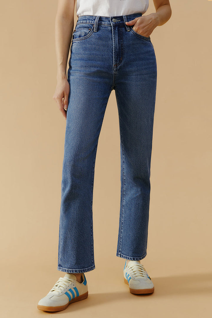 Chelsea High Rise Straight Crop Jeans