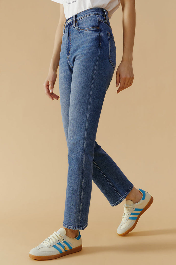 Chelsea High Rise Straight Crop Jeans