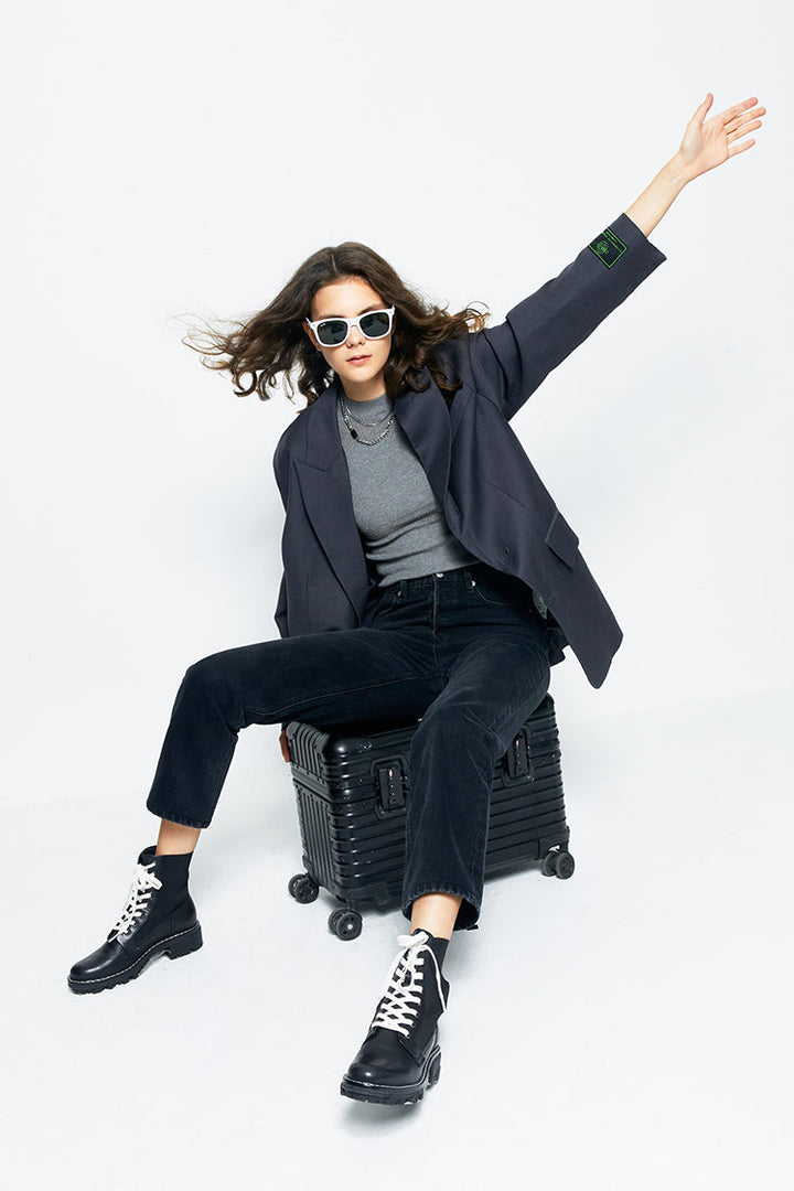 Manhattan High Rise Straight Ankle Jeans