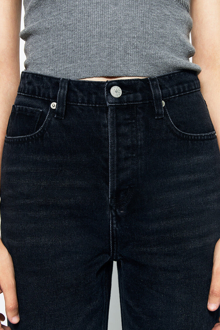 Manhattan High Rise Straight Ankle Jeans