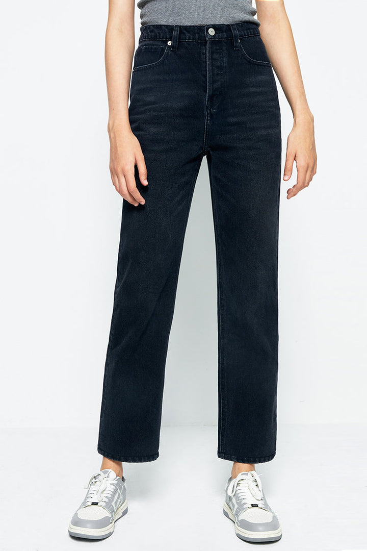 Manhattan High Rise Straight Ankle Jeans