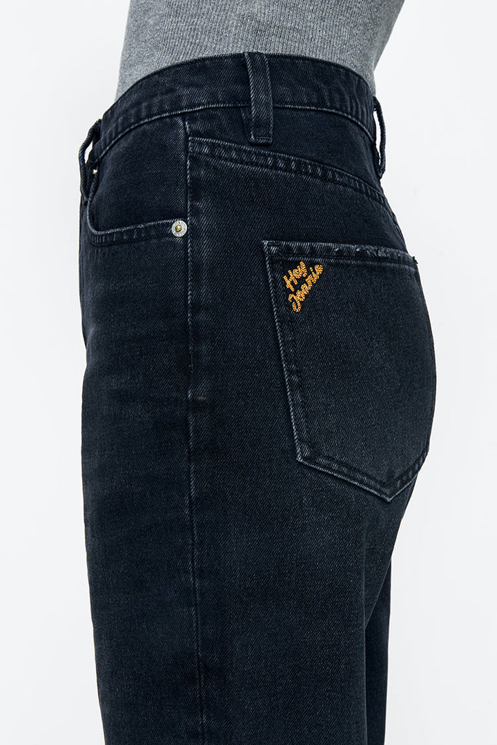 Manhattan High Rise Straight Ankle Jeans