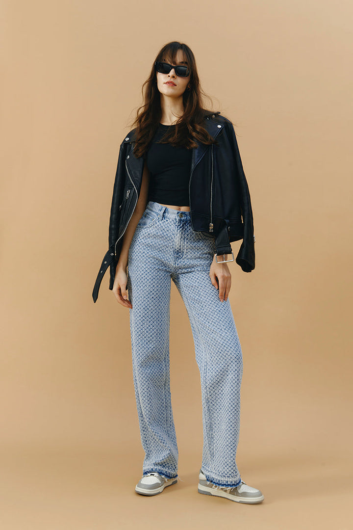 Coney Island Whitefish Tweed Wide Jeans
