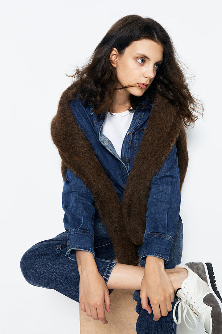 Chelsea High Rise Straight Crop Jeans