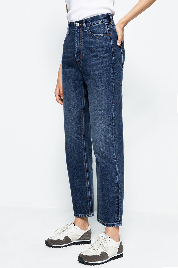 Chelsea High Rise Straight Crop Jeans
