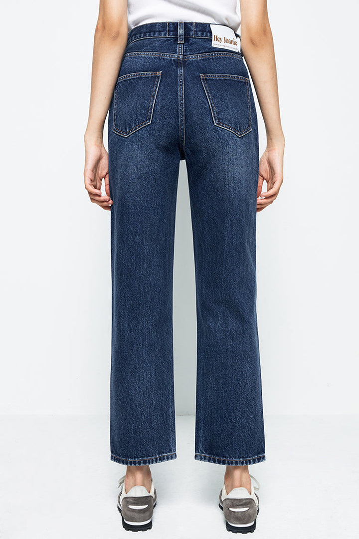 Chelsea High Rise Straight Crop Jeans