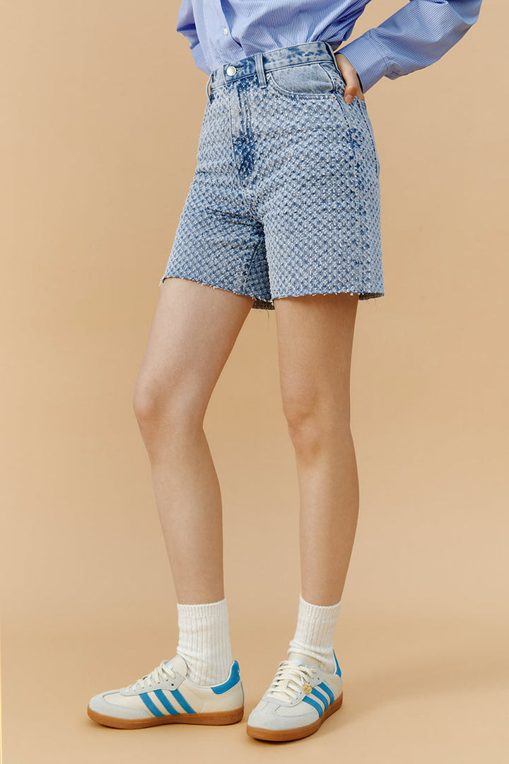 Venice Tweed High Rise Shorts