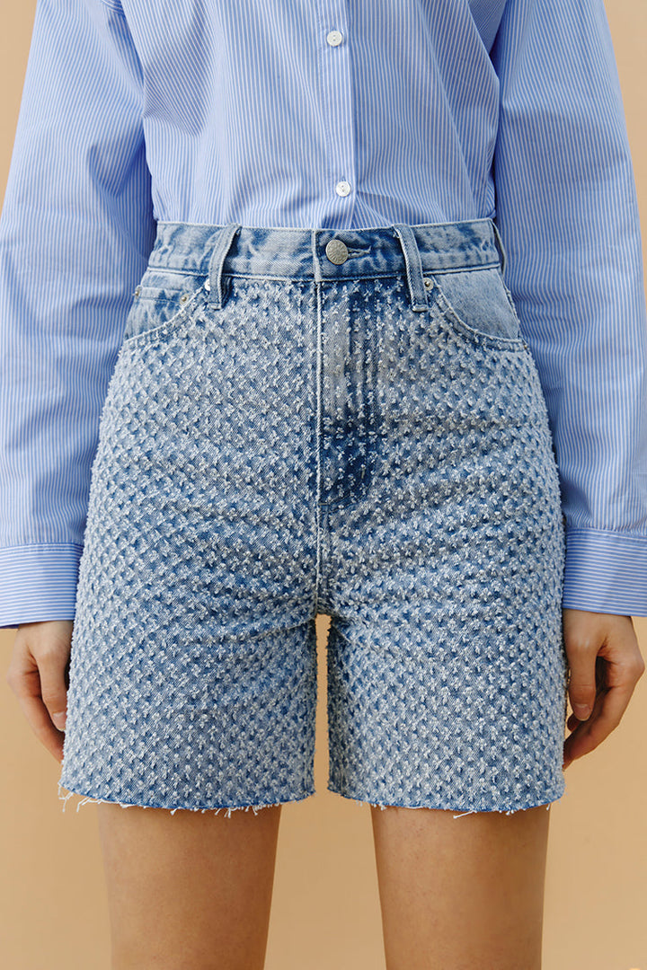 Venice Tweed High Rise Shorts