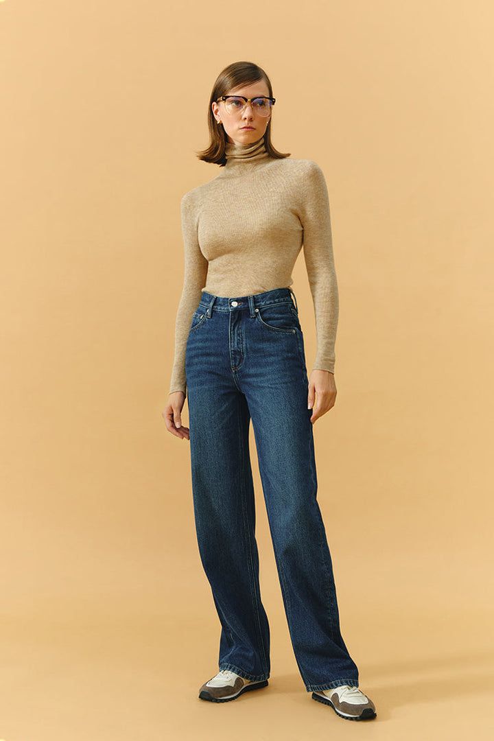 Coney Island Whitefish High Rise Wide Jeans (Fleece-Lined)