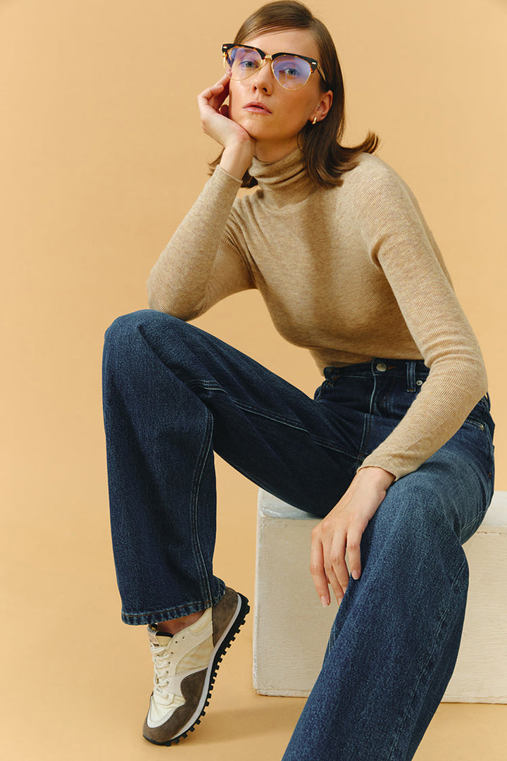Coney Island Whitefish High Rise Wide Jeans (Fleece-Lined)