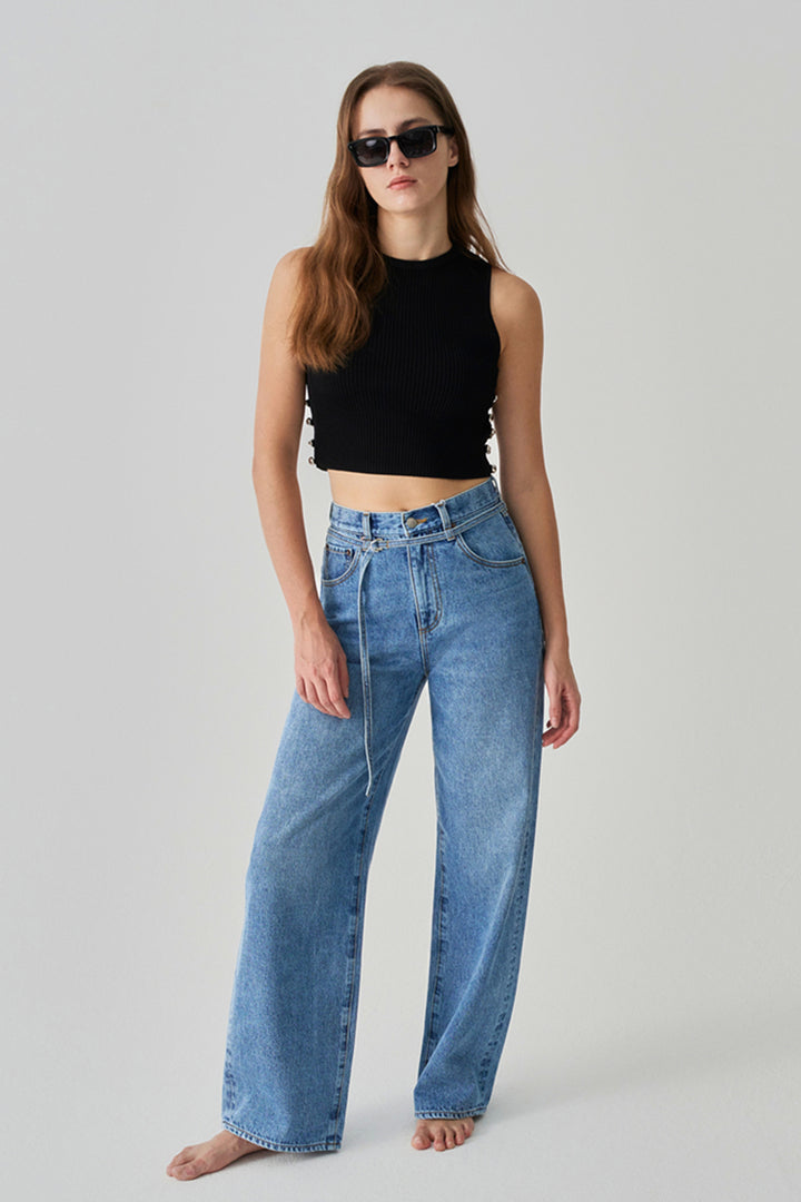 Twilight Belted Wide Jean HJ059
