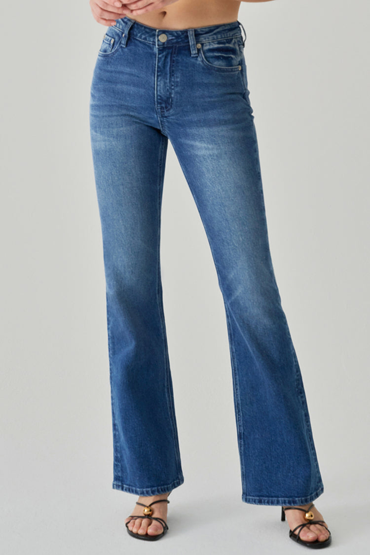 復古高腰喇叭褲 LALA 牛仔褲 HJ186