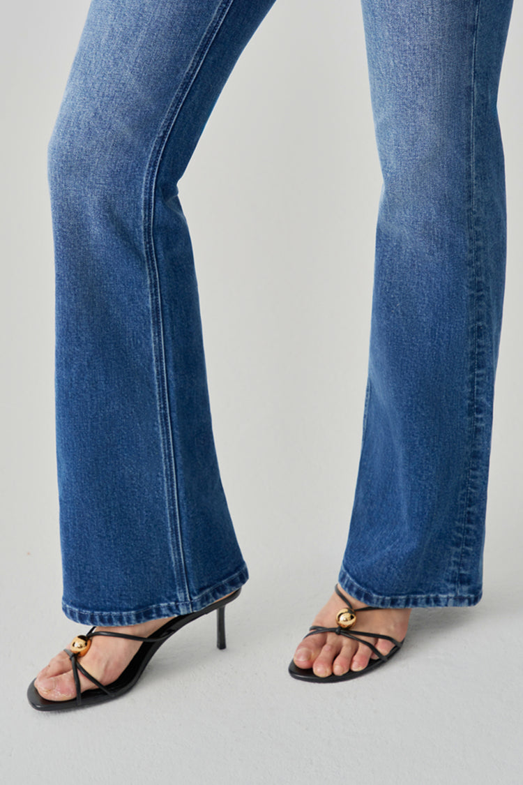 復古高腰喇叭褲 LALA 牛仔褲 HJ186