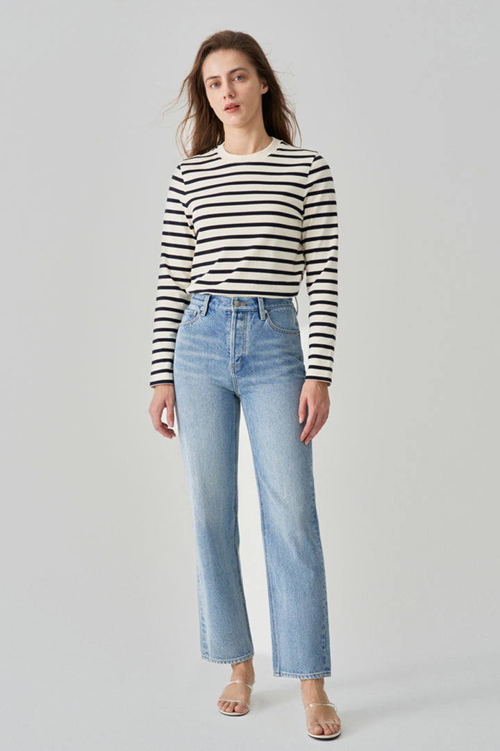 Manhattan High Rise Straight Ankle Jeans HJ160