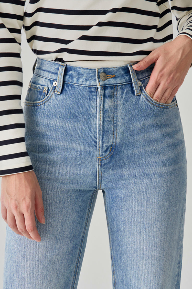 Manhattan High Rise Straight Ankle Jeans HJ160