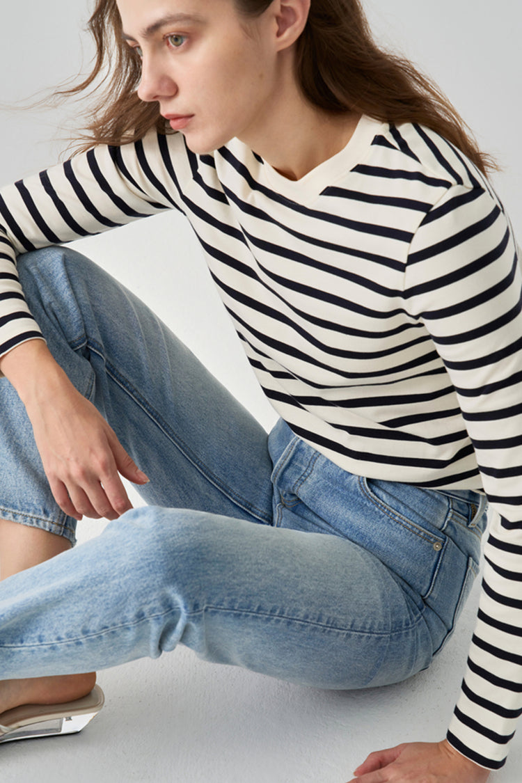 Manhattan High Rise Straight Ankle Jeans HJ160