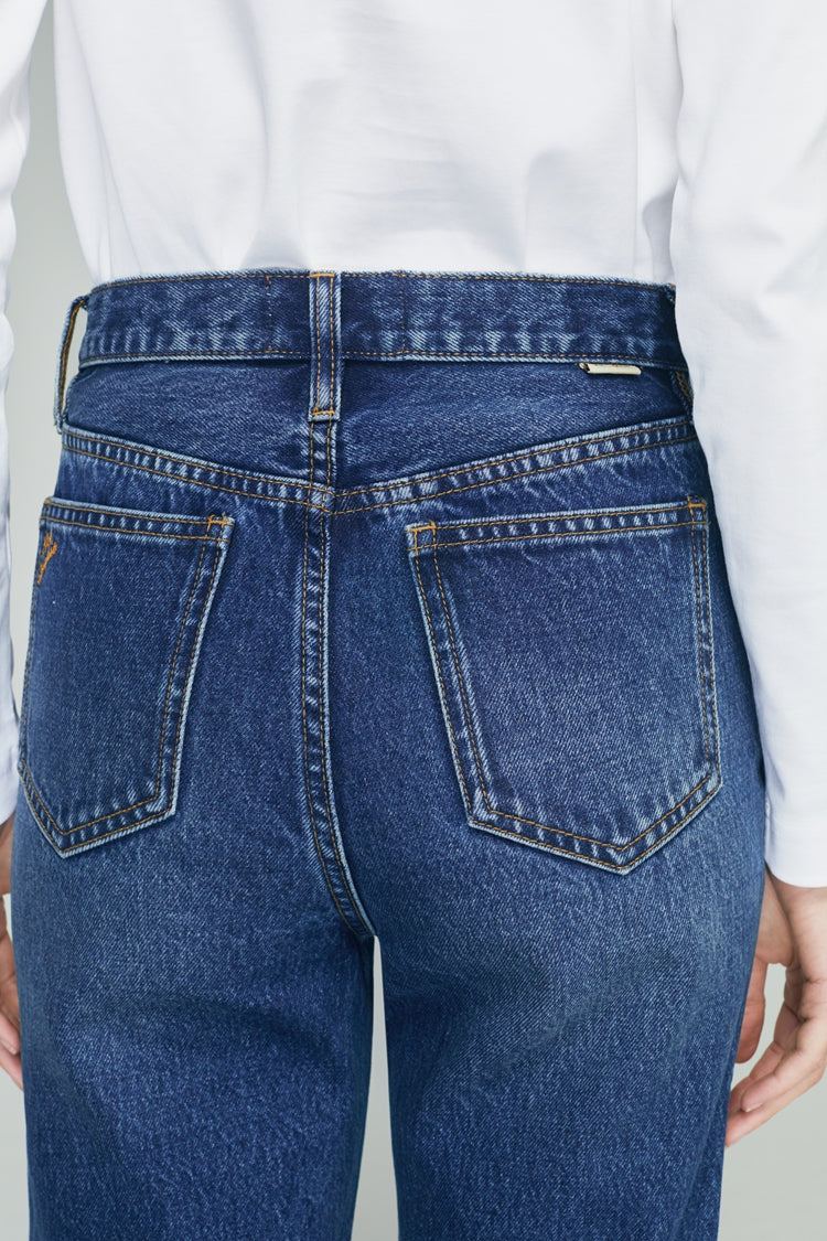 曼哈頓高腰直筒九分牛仔褲 HJ160