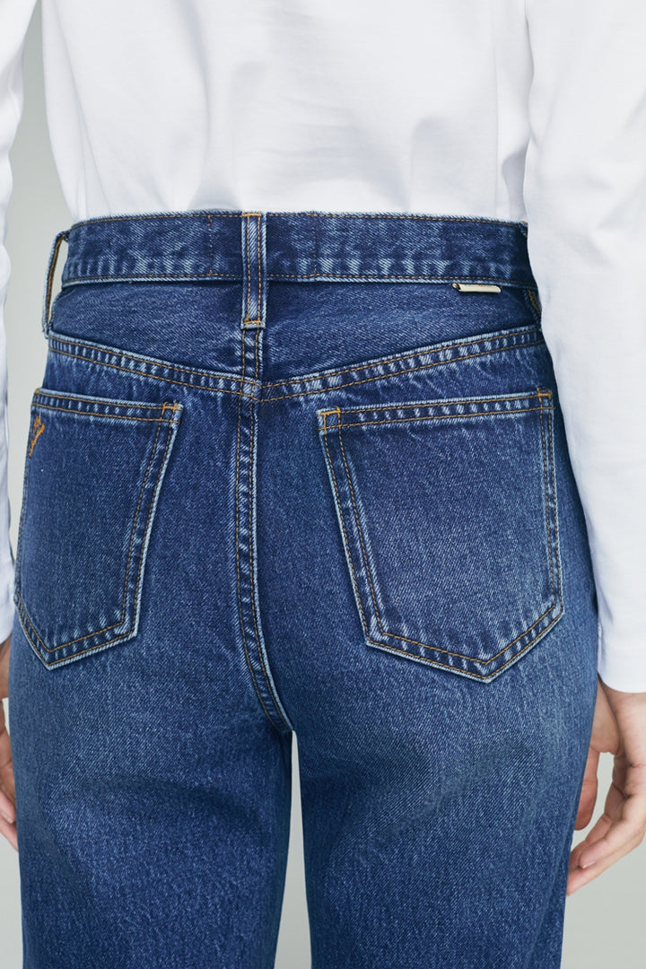 曼哈頓高腰直筒九分牛仔褲 HJ160