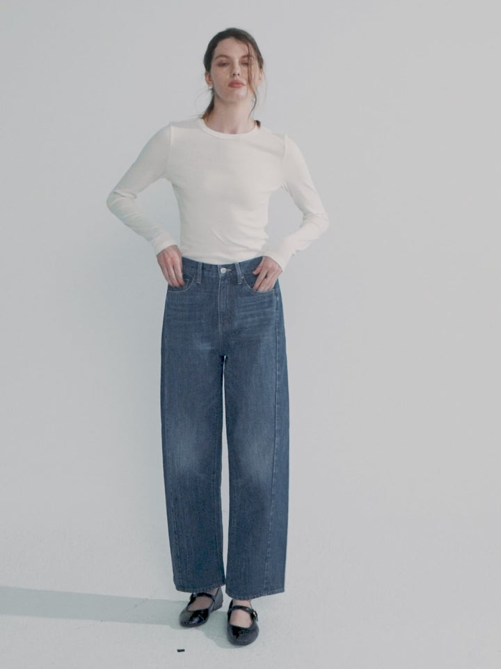 Crush Curve Ankle Jeans HJ052